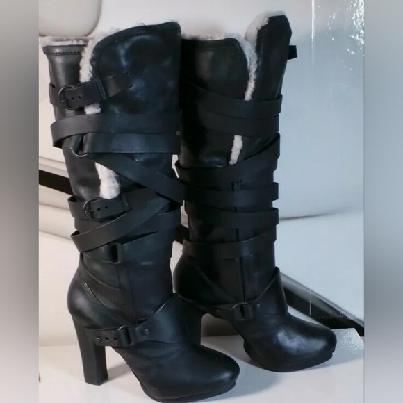 All Saints Shoes - All Saints Antigone knee high  SHEEPSKIN LINED SHEARLING BOOTS 38 size 7